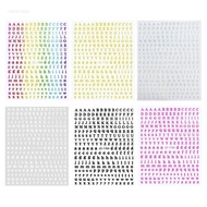 REDD 6pcs/set Small Letter Stickers Self Adhesive Letter Resin Stickers Waterproof Letter Nail Art S