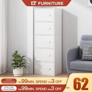 Storage Cabinet 6 Tier Bookshelf with Doors Bookshelf Cabinet Rak Buku Multipurpose Shelf Book Cabin