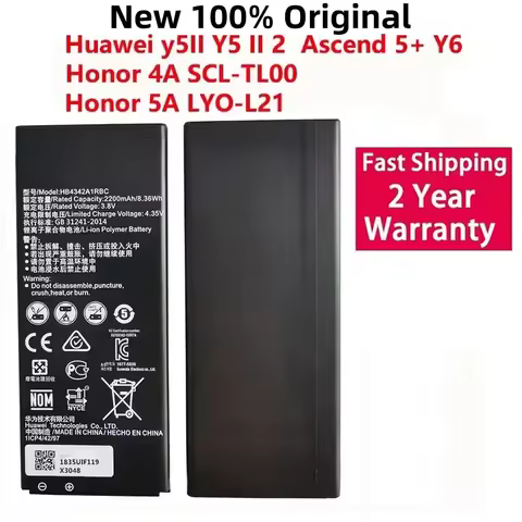 Original HB4342A1RBC Battery For Huawei y5II Y5 II 2 Ascend 5+ Y6 honor 4A SCL-TL00 honor 5A LYO-L21