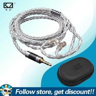KZ Upgrade Earphone Cable 2Pin 0.75mm Connector 3.5mm Headset Wire 784 Core Silver-plated Replacemen