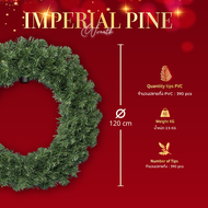 พวงหรีดคริสต์มาส Imperial Pine - Christmas Wreath | Dia 120/150 cm.