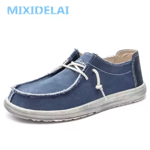 MIXIDELAI New Arrival Summer Autumn Comfortable Casual Shoes Mens Canvas Shoes For Men Brand Fashion