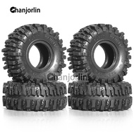 1.0in RC Crawler Tires 55mm Rubber Tyre with Foam for 1:18 1:24 RC Crawler Car Axial SCX24 FMS FCX24