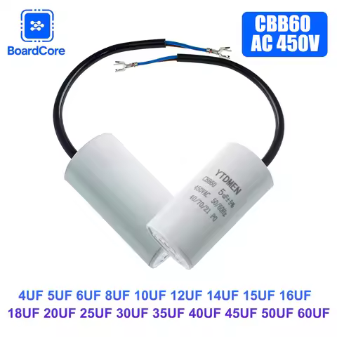 CBB60 450V 5% Motor Run Capacitors 3/4/5/6/8/10/12/14/15/16/18/20/25/30/40/45/50/60UF AC Starting Ca