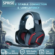 SPRISE Wireless Gaming Headset Bluetooth Headphone 2.4GHz Low latency, Adjustable Noise Canceling Mi
