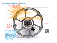 (สต๊อกในไทย) ชุดแปลงจักรยานไฟฟ้า 16นิ้ว ล้อหน้า  36/48V 350W ดิสก์เบรก Front Wheel Hub Motor Disk Br