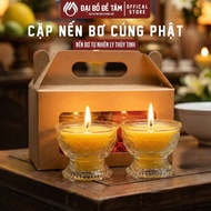 bag Natural Butter Candle Glass Cup Burning 8H – Offering Candle Lighting for Buddha Altar | Dai Bo 