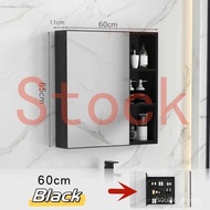 【In stock】Bathroom mirror cabinet Toilet mirror hanging wall mirror cabinet Aluminum mirror cabinet 