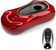T-carbon Carbon Fiber Key Fob Cover Compatible with Mercedes Benz Key fob Cover EQS, EQE, S580, S500