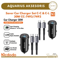 IPHONE [MCDODO] Saver Car Charger Set CS 30W CC-7493 | CB 30W CC-7492 | For Android Fast Chargingiph