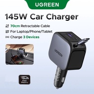 UGREEN 60W/90W/145W Car Charger PD60W 3/4-Port Fast Charger with 30W PD USB-C USB-A Cigarette Lighte