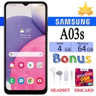 SALE!!! HP SAMSUNG GALAXY A03s RAM 4/64 GB FULLSET Bergaransi - FREE SIMCARD