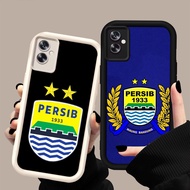HK-2 AING PERSIB Football Club Shockproof Casing for Black and White Silicone OPPO Realme Narzo 50A 