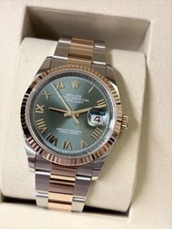 勞力士 18K金鋼 Datejust 綠面羅馬數字