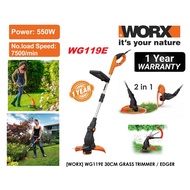 Worx WG119E (550W) 30cm Corded Grass Trimmer / Edger