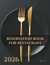 Reservation book for restaurant: Planning and control of bookings for 2026