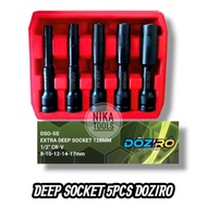 MATA DEEP Extra Long Shock Wrench 8-17mm Impact Socket Wrench 1/2" Impact Sok Impact Wrench Socket E