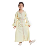 baju kurung rich brown Pakaian pelancongan Arab Saudi Dubai, gadis Arab Timur Tengah, jubah kanak-ka