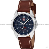 LUMINOX 1763 Men's Analog Watch Atacama Adventurer 1760 Series 24-hour Date leather strap blue brown