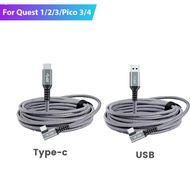 Charging Cable For Oculus Quest 3/1/Quest 2 Link VR Data Line USB 3.0 Transfer Cable Type-C For Pico