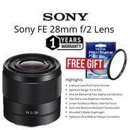 SONY FE 28MM F/2 LENS E-MOUNT (1 YEARS WARRANTY) E-MOUNT LENS FULL FRAME FORMAT SONY 28MM F/2 FE 28M