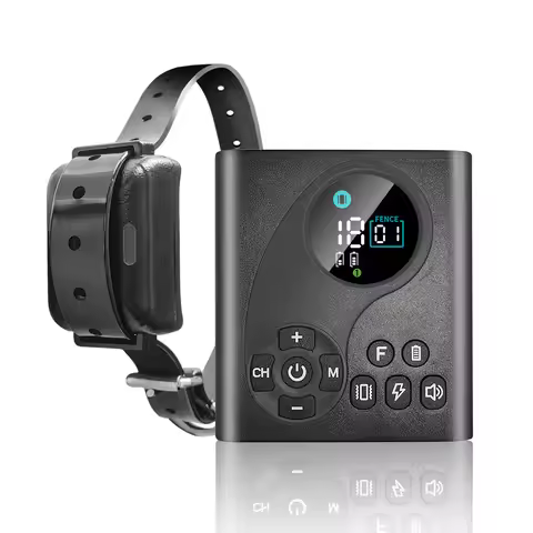 2 in 1 wireless dog fence system and remote dog training collar ecollar shock vibration beep pet ele