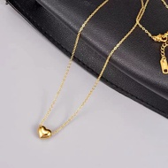 🎀Lacina🎀Korean Fashion Style Bangkok 18K Love Heart Necklace Gold Plated Jewelry Heart Shape Delicate Chain