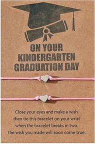 2Pcs Adjustable Graduation Gifts Bracelet 2025 Graduation Gifts for Her Funny Star Heart Shape Bead 