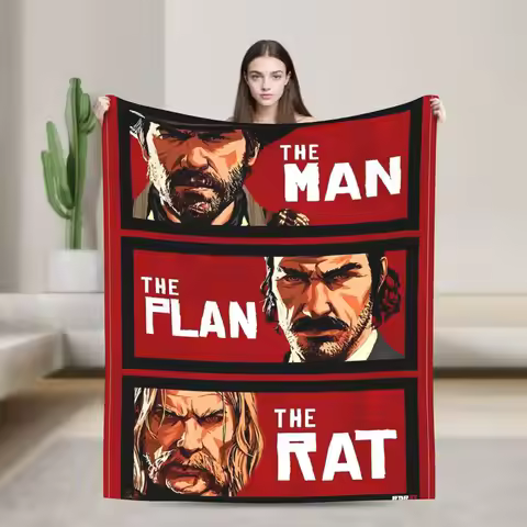 Arthur Morgan RDR 2 West Cowboy Game Blanket Soft Comfortable Plush Bedding Throws For Couch Bed Pic