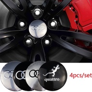 4PCS 56mm Car Wheel Center Emblem Hub Caps Stickers for Audi Sline Quattro A3 A4 A5 Q3 Q5 Q7 S3 S4 S