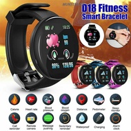 🎁 Original Product + FREE Shipping 🎁 D18S Smart Watch Round Blood Pressure Heart Rate Monitor Men Fitness Tracker SmartWatch Android IOS Women Fashion Electron Clock