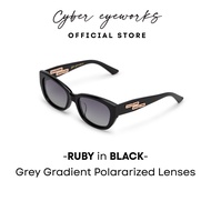Cyber Eyeworks "RUBY" Sunglasses – Black/Marble Grey/Tortoise/Olive, 54-18-140, Eyewear, Unisex