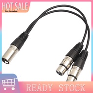 <CarFashion> 03m XLR Y Splitter Cable 3 Pin 1 Male to 2 Female Convertor Adapter Cable