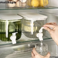MOLIH Beverage Dispenser, 4L PET Drink Dispenser, Transparent Water Dispenser For Fridge