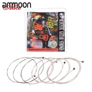 [okoogee]Alice A306 Series Acoustic Folk Guitar Strings Set Stainless Steel Wire Steel Core Silver-plated Copper Alloy Wound, 6pcs/ Set, Extra Light(.010-.047)