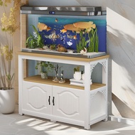 120CM Large storage rack goldfish tank cabinet kitchen storage cabinet with door Metal Frame locker