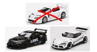 絕版 1:64 Mini GT Toyota TRD 3000GT (259 Super White) & GR Supra A90 (180 Pandem White / 236 LBWK Blac