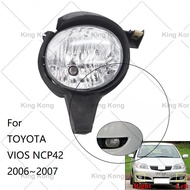 ♞Car front bumper fog light for TOYOTA VIOS NCP42 2006 2007 SOLUNA VIOS Car bumper fog lamp lights