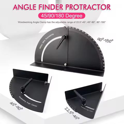 Multifunctional Angle Measuring Tool 45/90/180 Degree Angle Finder Protractor for Carpenters & Woodw