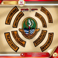 Set of 3 Pcs of West Java Province Government, West Java Provincial Government Embroidery, A quality