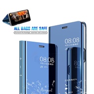 Casing Samsung Galaxy J7 2018 J6 plus J4+ J8 2018 J4 prime J6 core Smart Case Flip Stand Mirror Hard Cover