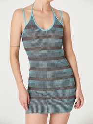 Cider Knit Striped Bodycon Cami Dress