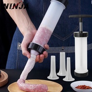 [H&L]Professional Sausage Maker Kit Manual Stuffer with 3 Nozzles, Perfect for Homemade Bratwurst/It