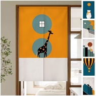 Cartoon Animal Room Door Curtain Large Doorway Curtain for Kitchen Customize Japanese Style Door Curtain Kitchen Whole Piece Door Curtain