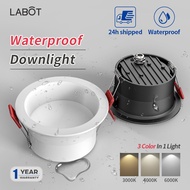 Waterproof Downlight Recessed 7W/12W RG0 Anti-blue No Flicker CRI98 Downlight LED Ceiling Light Whit