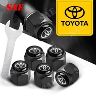 5pcs Toyota Logo Car Tyre Calve Cap Tubeless Valve Aluminum Alloy Tire Valve Cap Car Accessories for