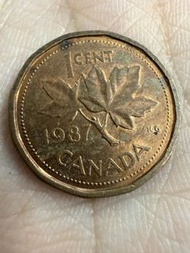 加拿大🇨🇦1987年1分硬幣