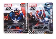兩部同售 正版授權 Licensed Disney Marvel Go Venomized Captain America & Thor 迪士尼漫威賽車 - 毒魔化美國隊長 & 毒魔化雷神(Tomic