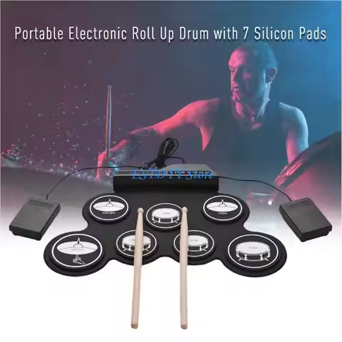 G6DE USB Powered Electronic Drum Includes Sound Output Jacks Suitable for Headphones and Speakers Fe