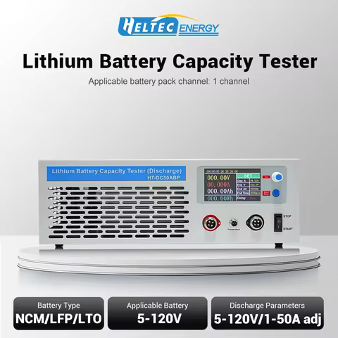 Heltec 120V 50A Battery discharge tester/Electronic Load Capacity Tester Lithium/Lifepo4 Lead Acid B